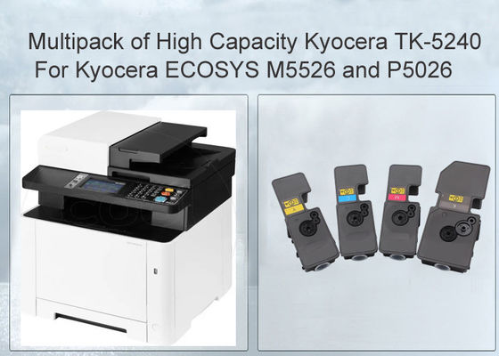 Συμβατό Σετ 4 Τεμαχίων Τόνερ Kyocera ECOSYS P5026cdn TK-5240 Μαύρο και Έγχρωμο