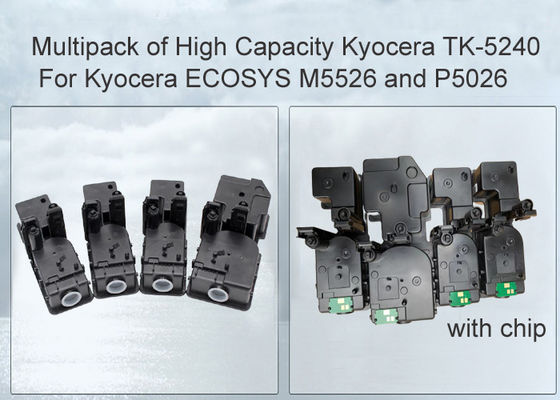 Συμβατό Σετ 4 Τεμαχίων Τόνερ Kyocera ECOSYS P5026cdn TK-5240 Μαύρο και Έγχρωμο