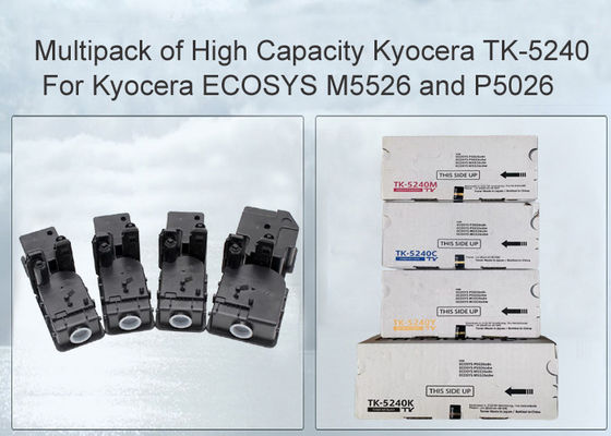 Συμβατό Σετ 4 Τεμαχίων Τόνερ Kyocera ECOSYS P5026cdn TK-5240 Μαύρο και Έγχρωμο