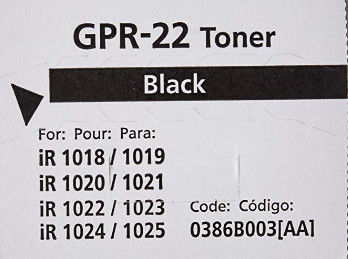 Canon Imagerunner 1023 / 1023IF Canon Τυπωτής Τόνος Μαύρο GPR22