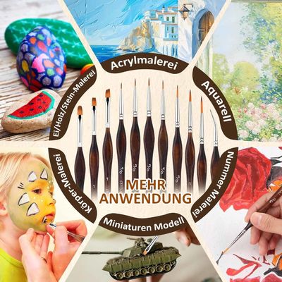 Ποιες είναι οι καλύτερες λεπτομέρειες Hobby Model Making Paintbrush Set για τη ζωγραφική μικρογραφίας