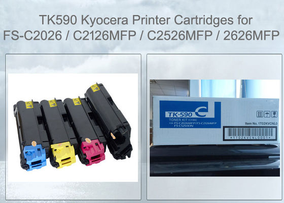 Kyocera TK-590 Ecosys FS-C2126MFP Συμβατό Πακέτο Rainbow Περιέχει 4 Τόνερ Χρωμάτων