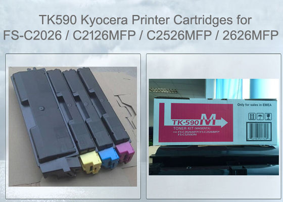 Kyocera TK-590 Ecosys FS-C2126MFP Συμβατό Πακέτο Rainbow Περιέχει 4 Τόνερ Χρωμάτων