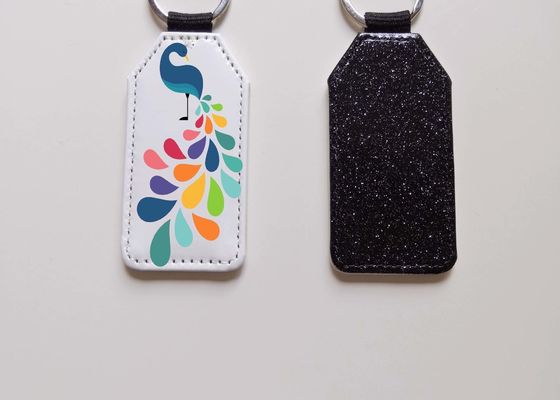 Δερμάτινα υπολίμαση Custom Blanks Keychain Καρδιά Στρογγυλό Σχήματα ορθογώνια