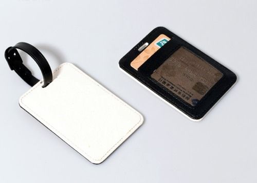 Δερμάτινα προϊόντα υπολίμανσης κενά Ετικέτα αποσκευών με λάμψη ή κάρτα